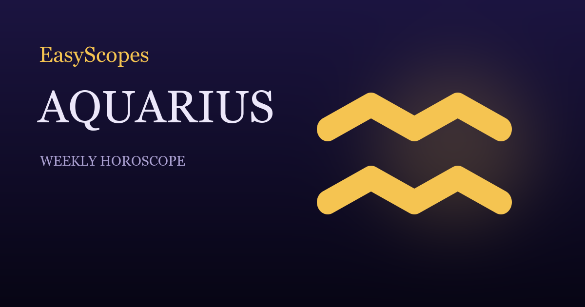 Weekhoroscoop voor Waterman — EasyScopes
